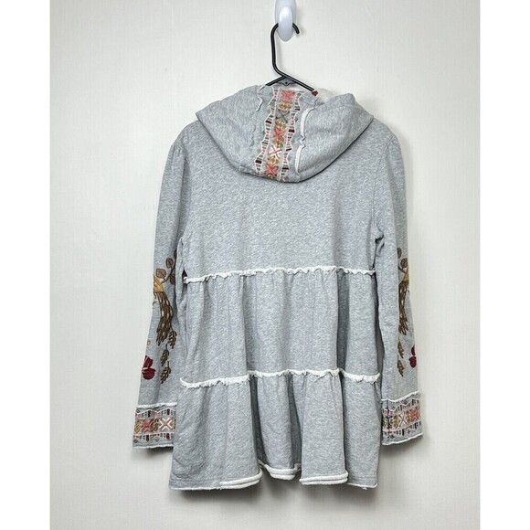 NWT Johnny Was Zuzu R49423-9 Tiered Hoodie Jacket Hooded Coat Size M $270 JWLA - Picture 2 of 12